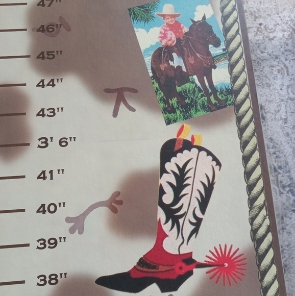 Precious Cowboy Growth Wall Chart for Kids Memory Keepsake - Picture 3 of 5